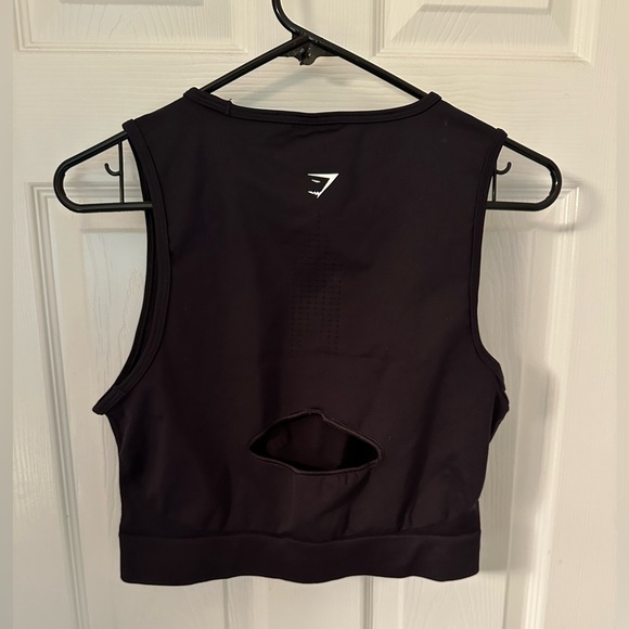 Gymshark Sweat Seamless Midi Tank in Black - Picture 5 of 5